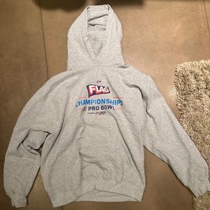 Flag football grey hoodie